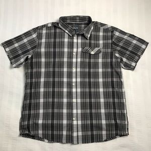 Mountain Hardwear Gray Plaid Short Sleeve Shirt XL